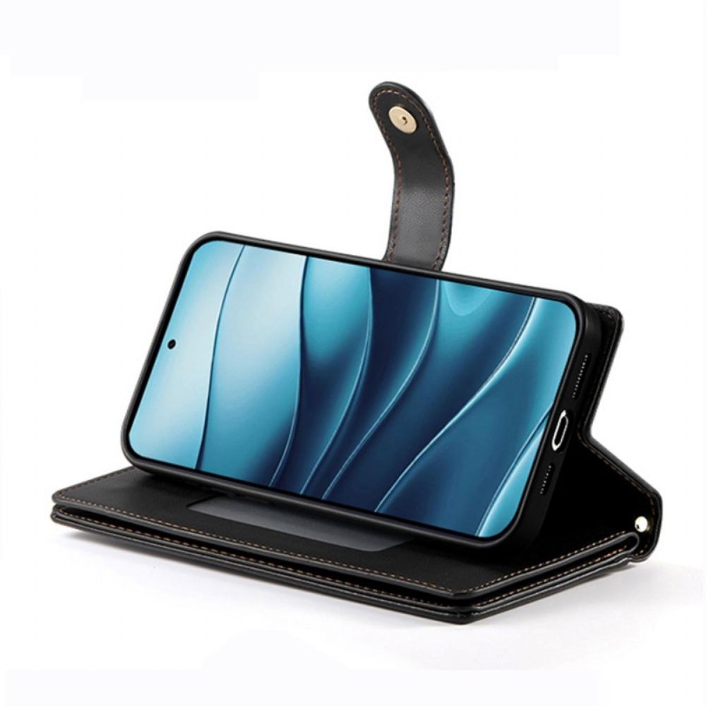 Leren Hoesje Xiaomi Redmi Note 14 4g Portemonnee En Bandjes Bescherming Hoesje