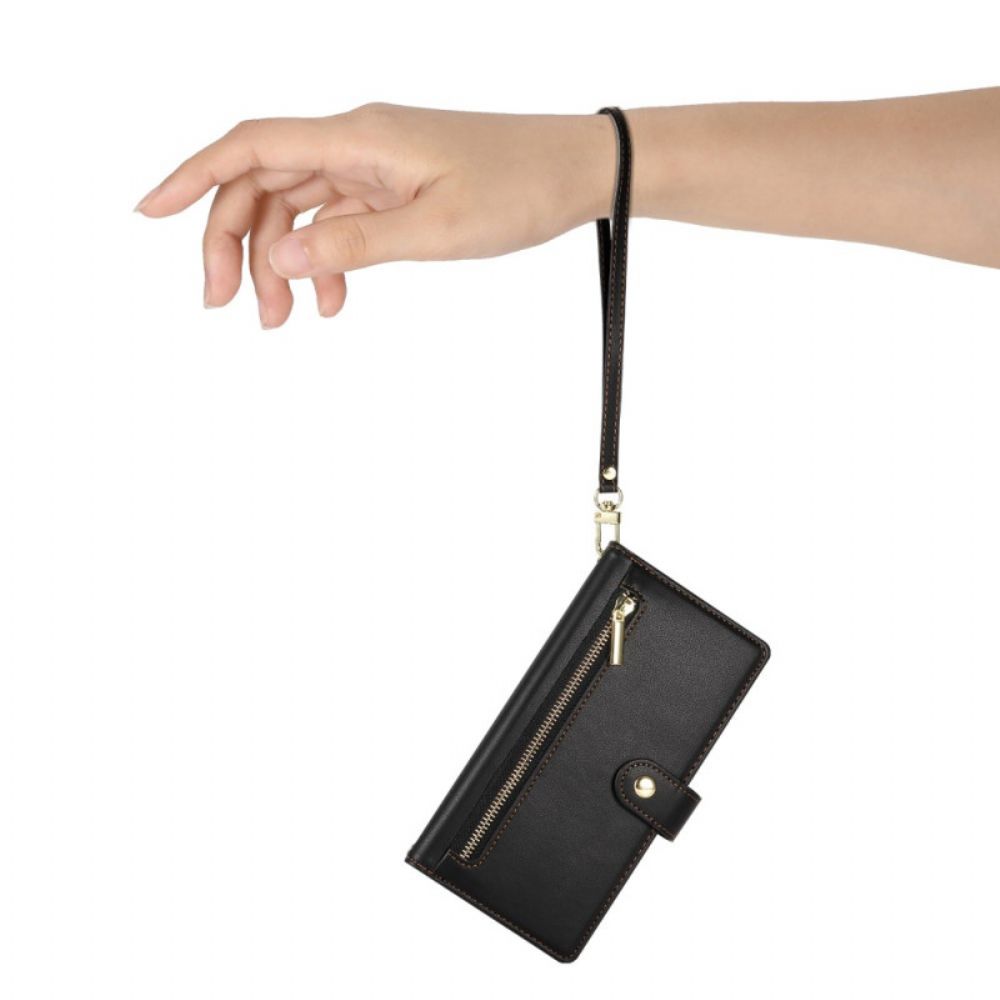 Leren Hoesje Xiaomi Redmi Note 14 4g Portemonnee En Bandjes Bescherming Hoesje