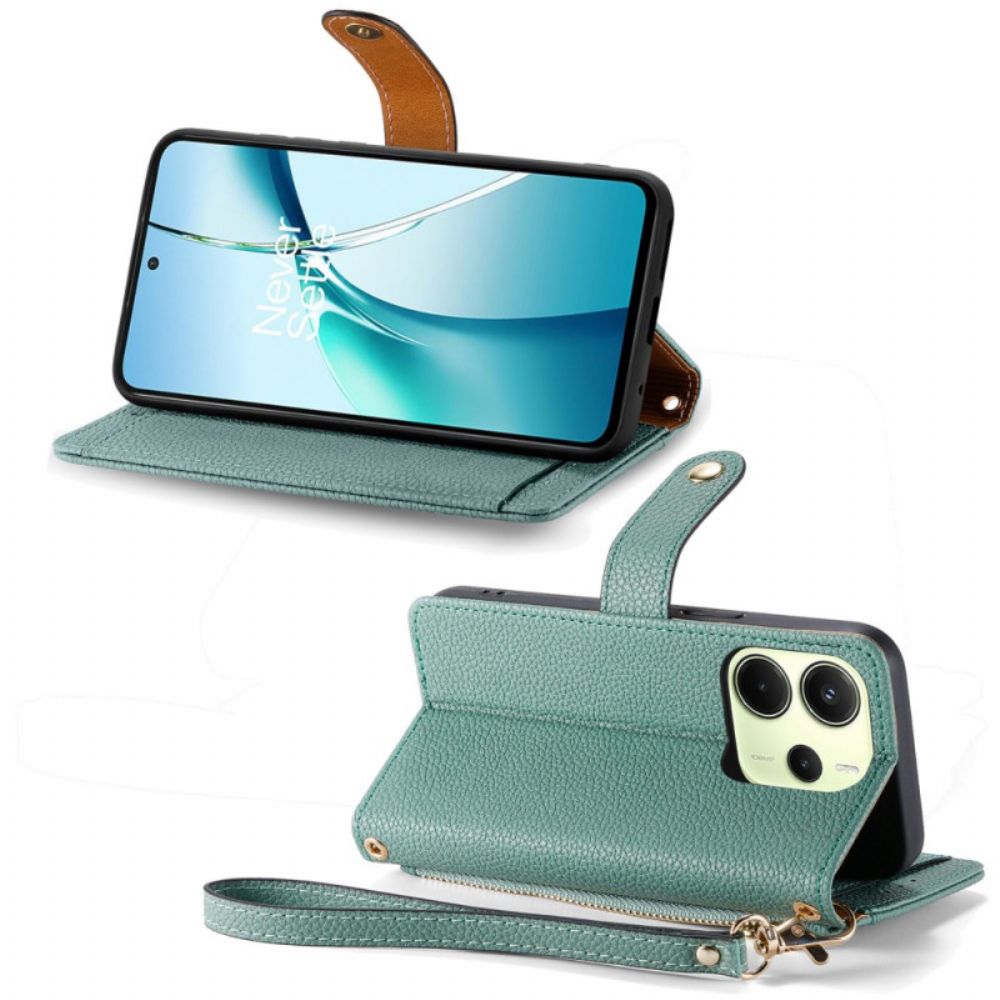 Leren Hoesje Xiaomi Redmi Note 14 4g Portemonnee Met Hartontwerp Bescherming Hoesje