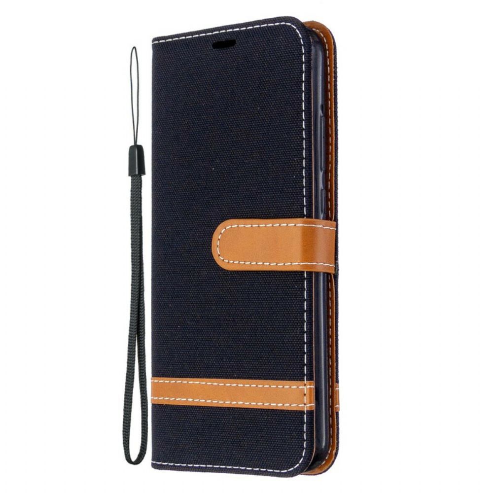 Folio-hoesje voor Huawei P40 Lite E / Huawei Y7p Met Ketting Band Met Stof En Leereffect