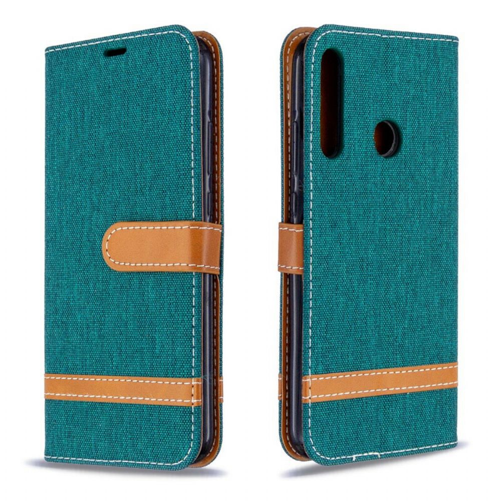 Folio-hoesje voor Huawei P40 Lite E / Huawei Y7p Met Ketting Band Met Stof En Leereffect
