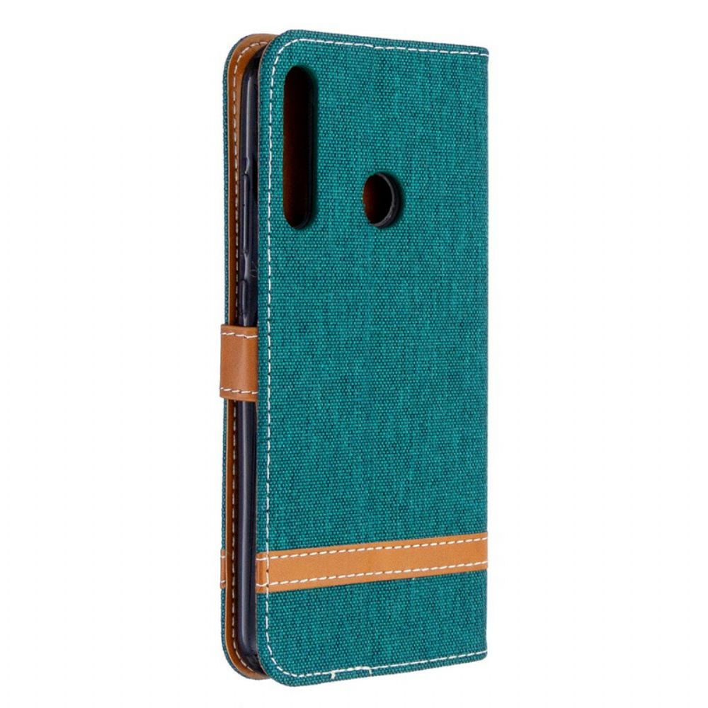 Folio-hoesje voor Huawei P40 Lite E / Huawei Y7p Met Ketting Band Met Stof En Leereffect