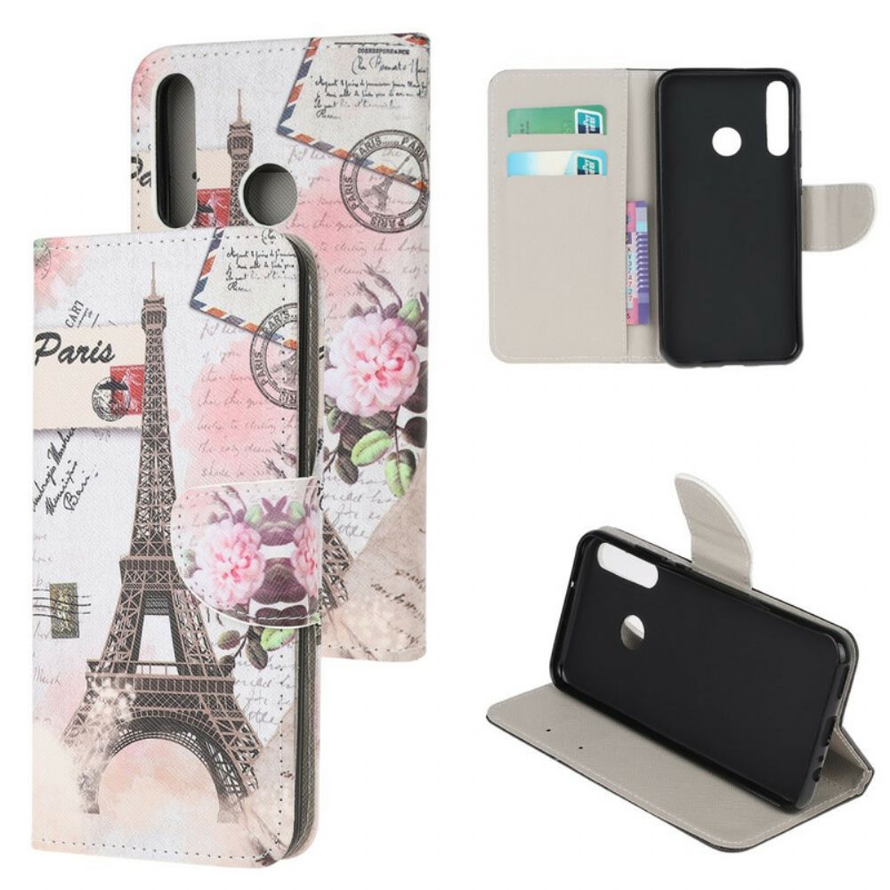 Folio-hoesje voor Huawei P40 Lite E / Huawei Y7p Retro Eiffeltoren