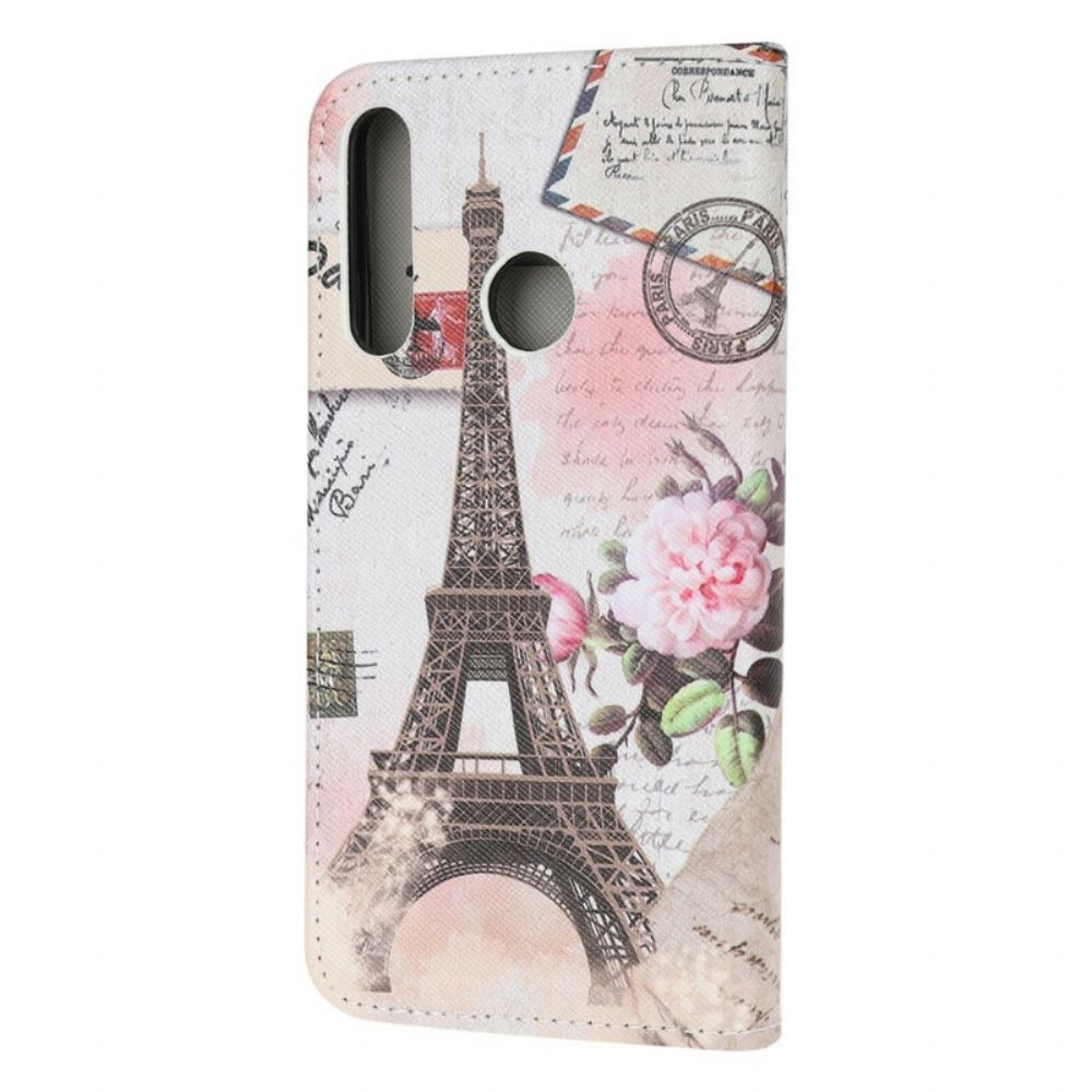 Folio-hoesje voor Huawei P40 Lite E / Huawei Y7p Retro Eiffeltoren