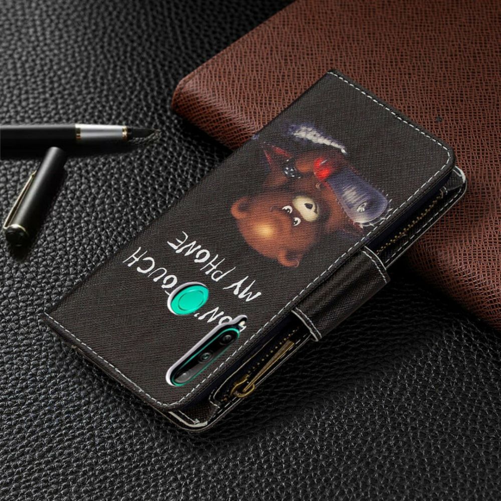 Leren Hoesje voor Huawei P40 Lite E / Huawei Y7p Beerzak Met Rits