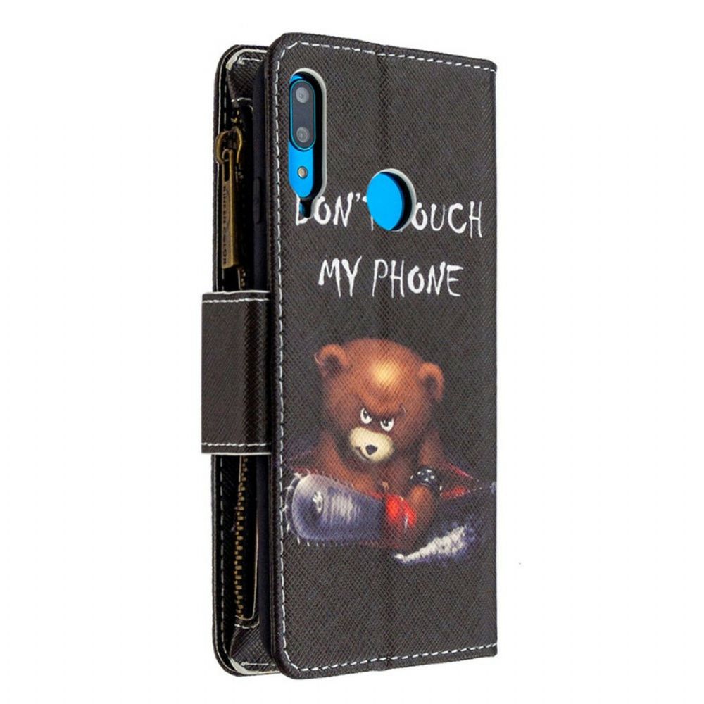Leren Hoesje voor Huawei P40 Lite E / Huawei Y7p Beerzak Met Rits
