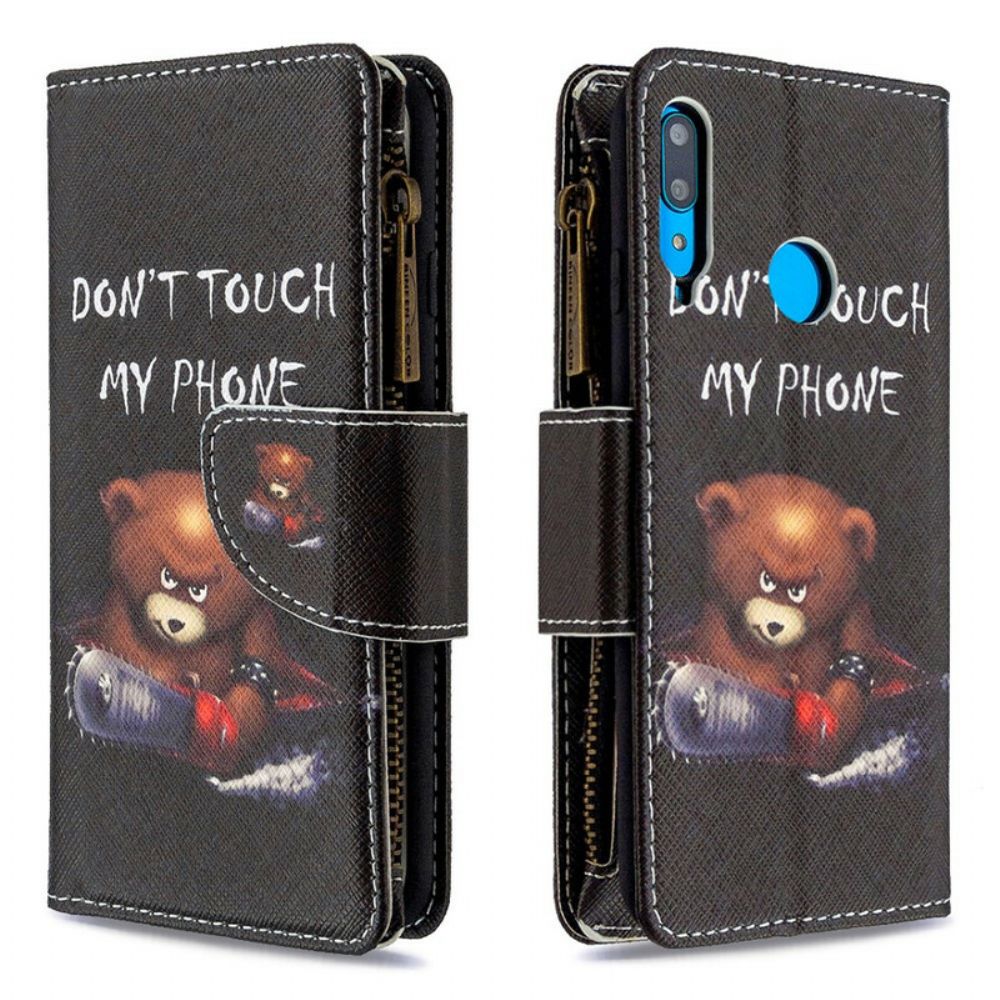 Leren Hoesje voor Huawei P40 Lite E / Huawei Y7p Beerzak Met Rits