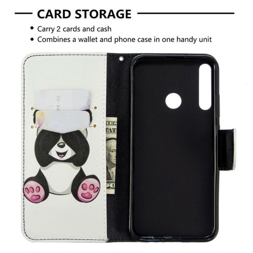 Leren Hoesje voor Huawei P40 Lite E / Huawei Y7p Pandaplezier