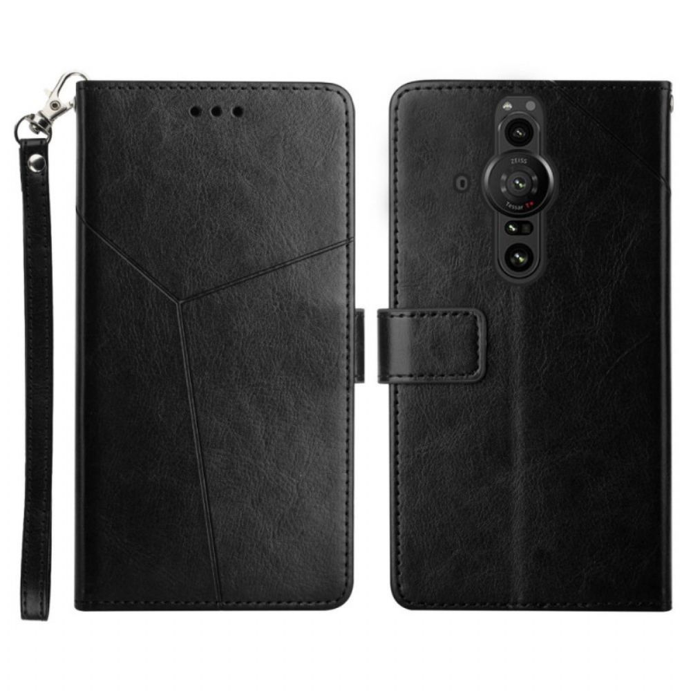 Folio-hoesje voor Sony Xperia Pro-I Geo Y Design Lederen Stijl