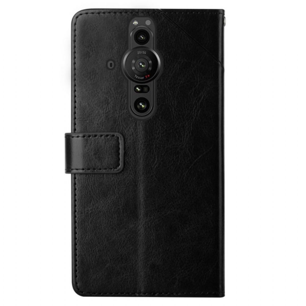 Folio-hoesje voor Sony Xperia Pro-I Geo Y Design Lederen Stijl