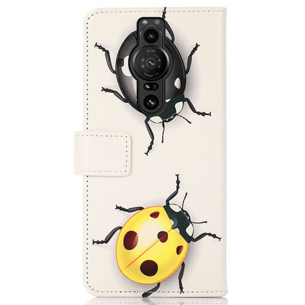 Folio-hoesje voor Sony Xperia Pro-I Lieveheersbeestjes