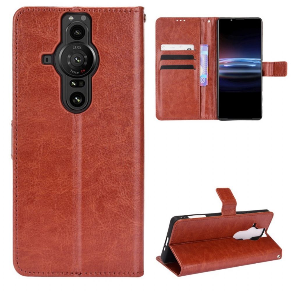 Leren Hoesje voor Sony Xperia Pro-I Flitsachtig Kunstleer