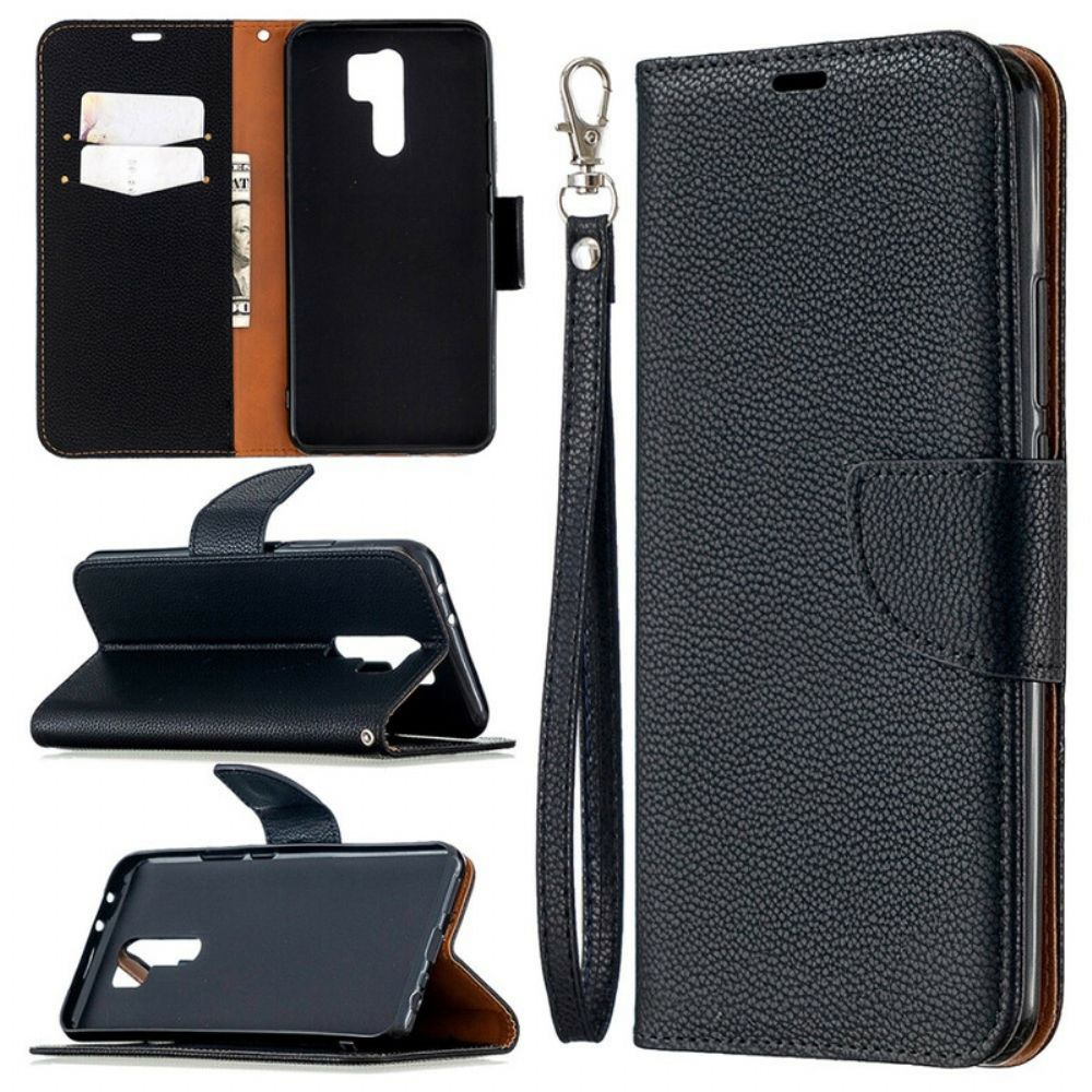 Folio-hoesje voor Xiaomi Redmi 9 Flip Case Litchi Flap Schuin