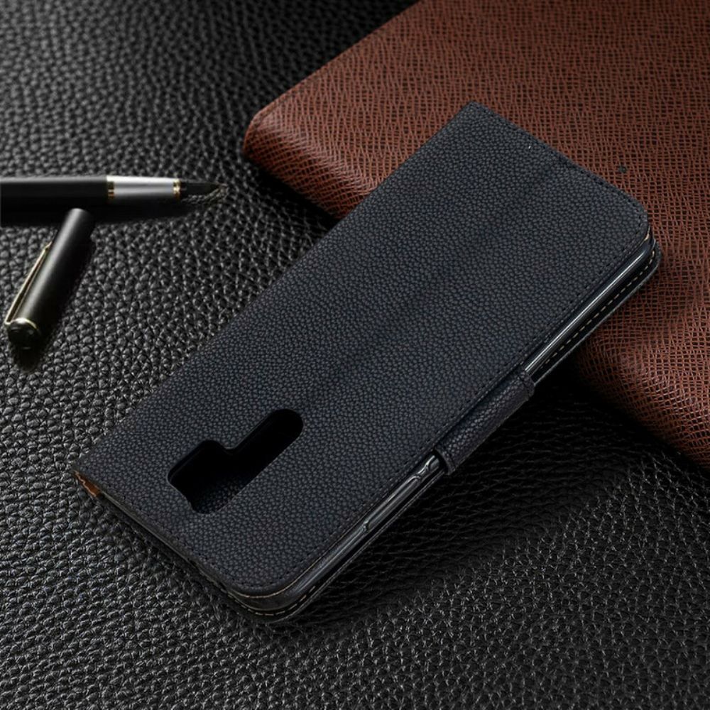 Folio-hoesje voor Xiaomi Redmi 9 Flip Case Litchi Flap Schuin