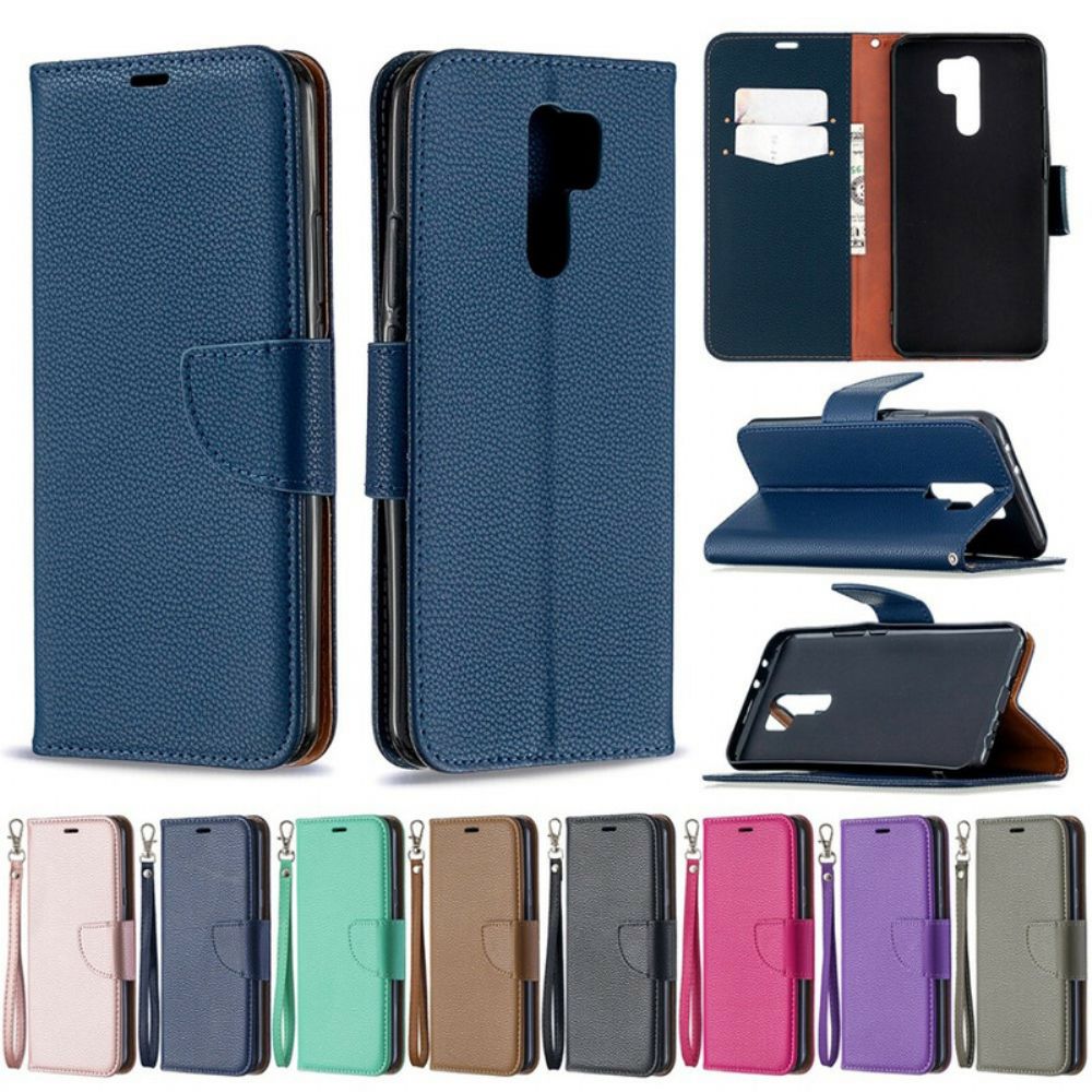 Folio-hoesje voor Xiaomi Redmi 9 Flip Case Litchi Flap Schuin