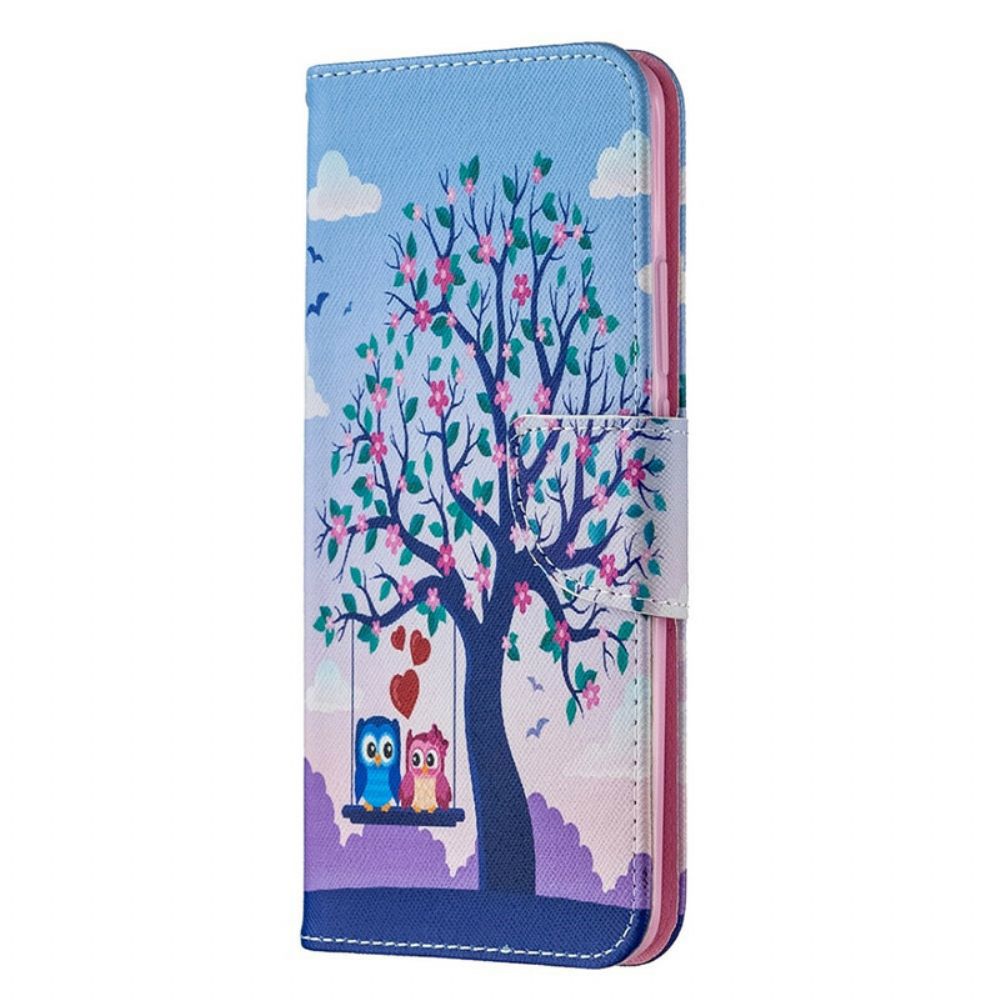 Folio-hoesje voor Xiaomi Redmi 9 Uilen Op De Schommel