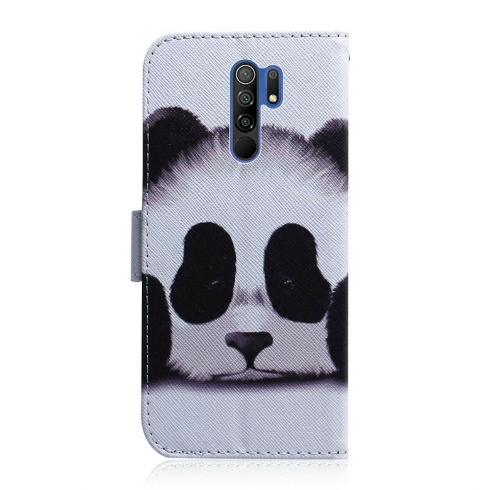 Leren Hoesje voor Xiaomi Redmi 9 Pandagezicht