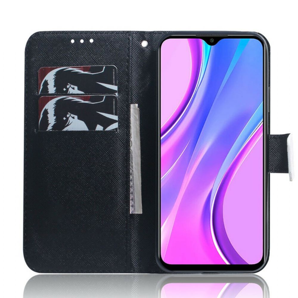 Leren Hoesje voor Xiaomi Redmi 9 Pandagezicht