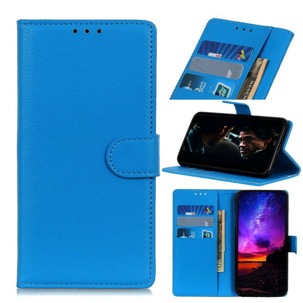 Leren Hoesje voor Xiaomi Redmi 9 Premium Litchi Leder Effect