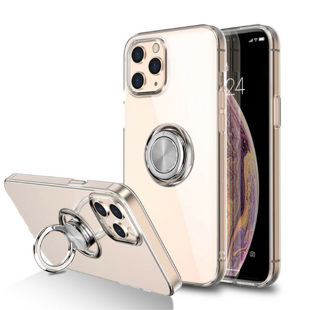 Telefoonhoesje voor iPhone 12 Mini Transparant Met Ring-support