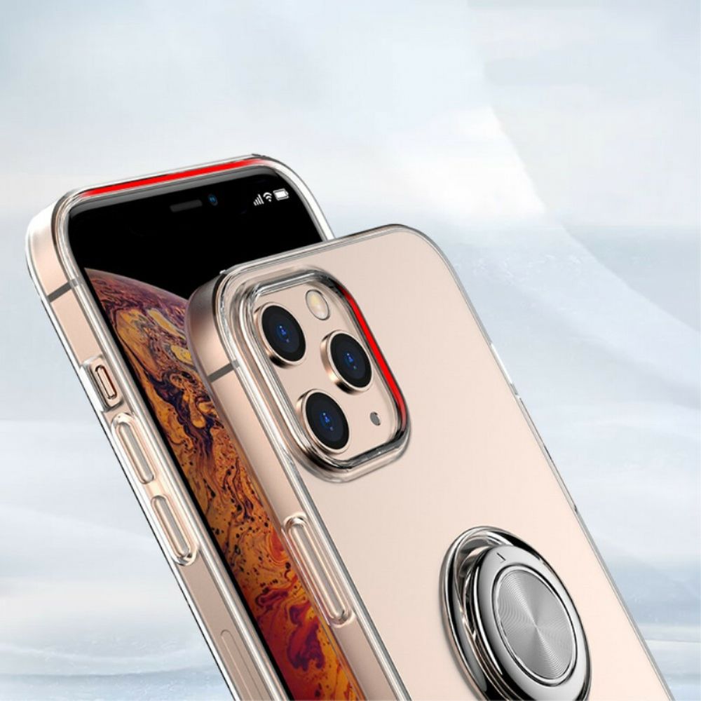 Telefoonhoesje voor iPhone 12 Mini Transparant Met Ring-support