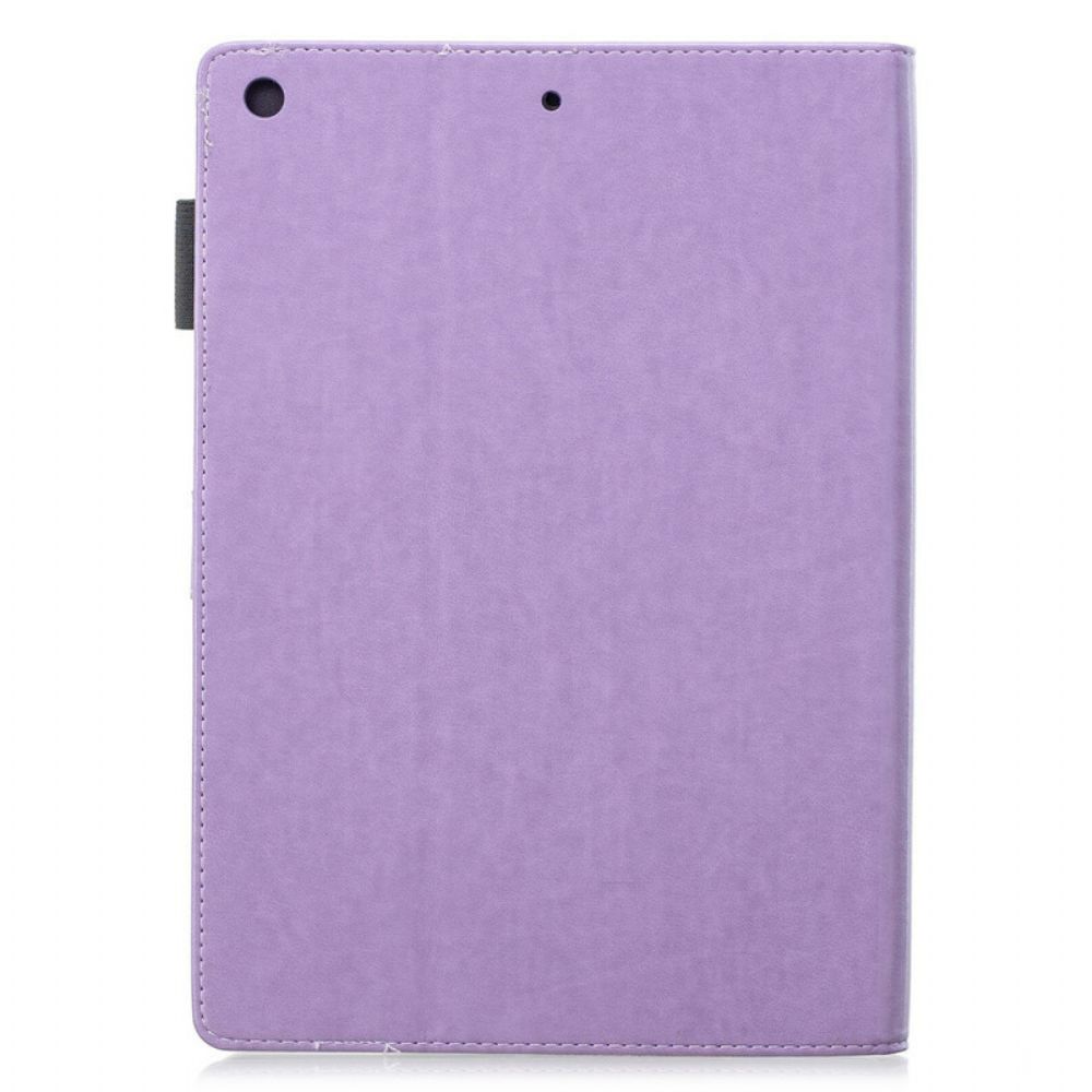 Folio-hoesje voor iPad 10.2" (2020) (2019) / Air 10.5" / Pro 10.5" Gebloemde Diamanten Leereffect