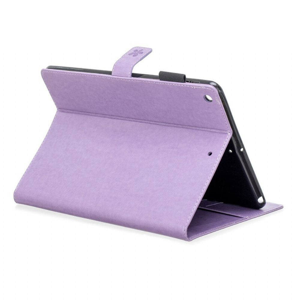 Folio-hoesje voor iPad 10.2" (2020) (2019) / Air 10.5" / Pro 10.5" Gebloemde Diamanten Leereffect