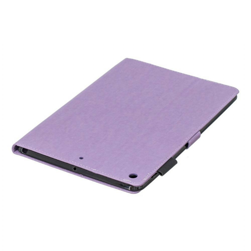Folio-hoesje voor iPad 10.2" (2020) (2019) / Air 10.5" / Pro 10.5" Gebloemde Diamanten Leereffect
