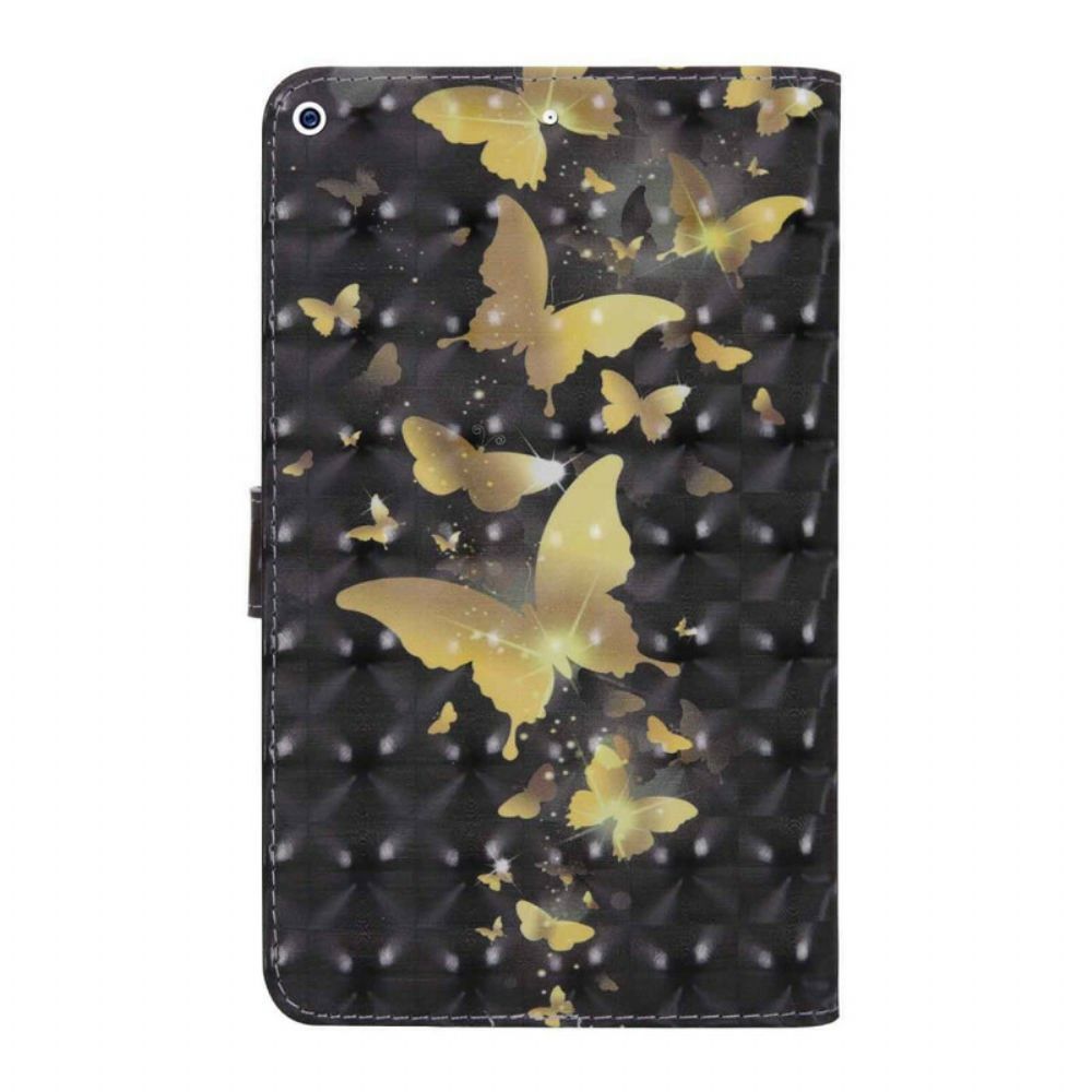 Folio-hoesje voor iPad 10.2" (2020) (2019) / Air 10.5" / Pro 10.5" Gele Vlinders