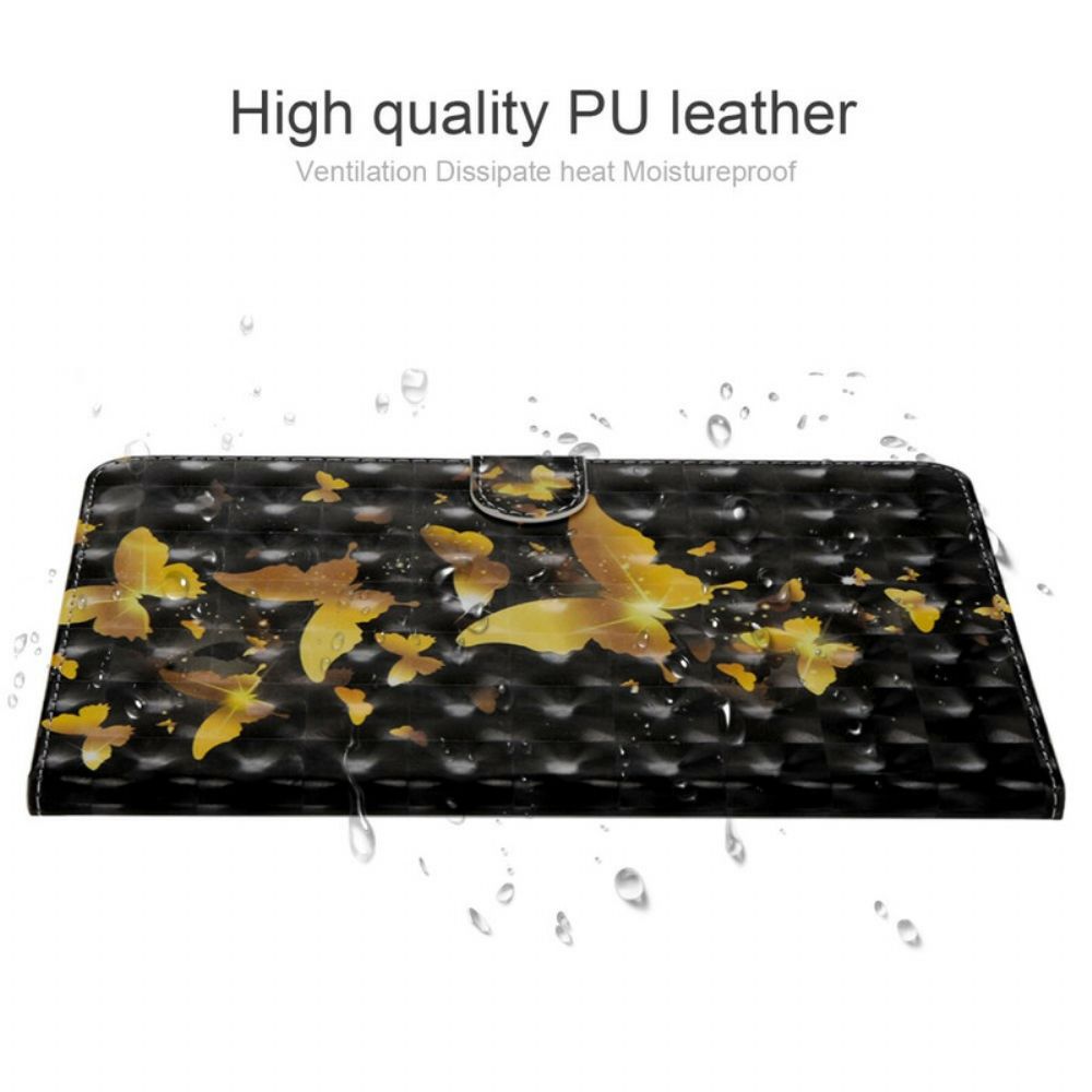 Folio-hoesje voor iPad 10.2" (2020) (2019) / Air 10.5" / Pro 10.5" Gele Vlinders
