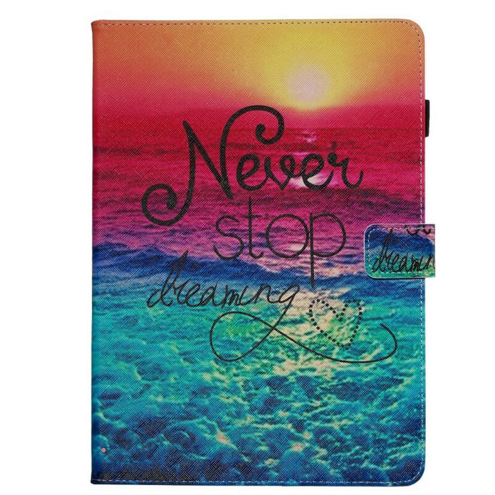 Folio-hoesje voor iPad 10.2" (2020) (2019) / Air 10.5" / Pro 10.5" Stop Nooit Met Dromen