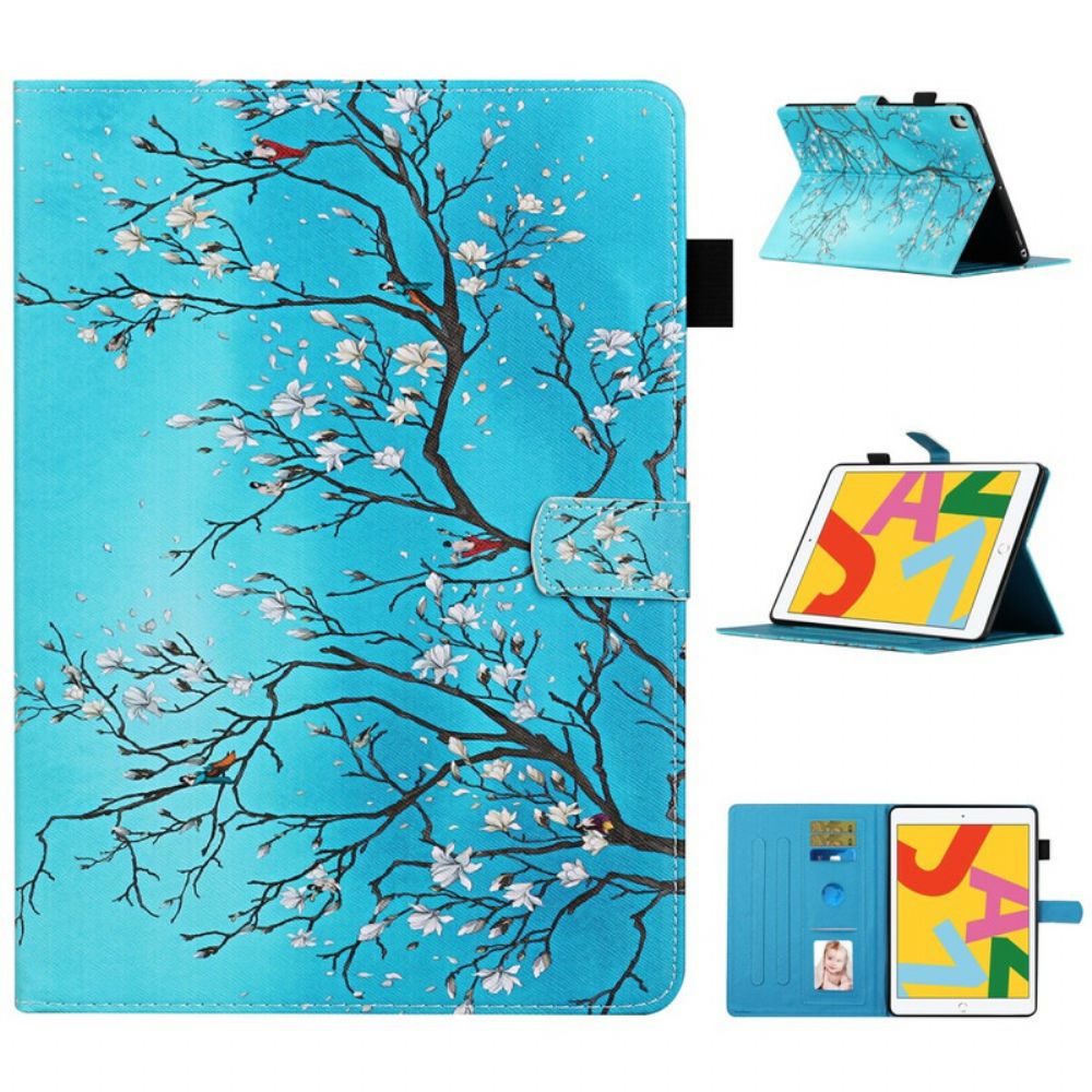 Leren Hoesje voor iPad 10.2" (2020) (2019) / Air 10.5" / Pro 10.5" Bloeiende Takken