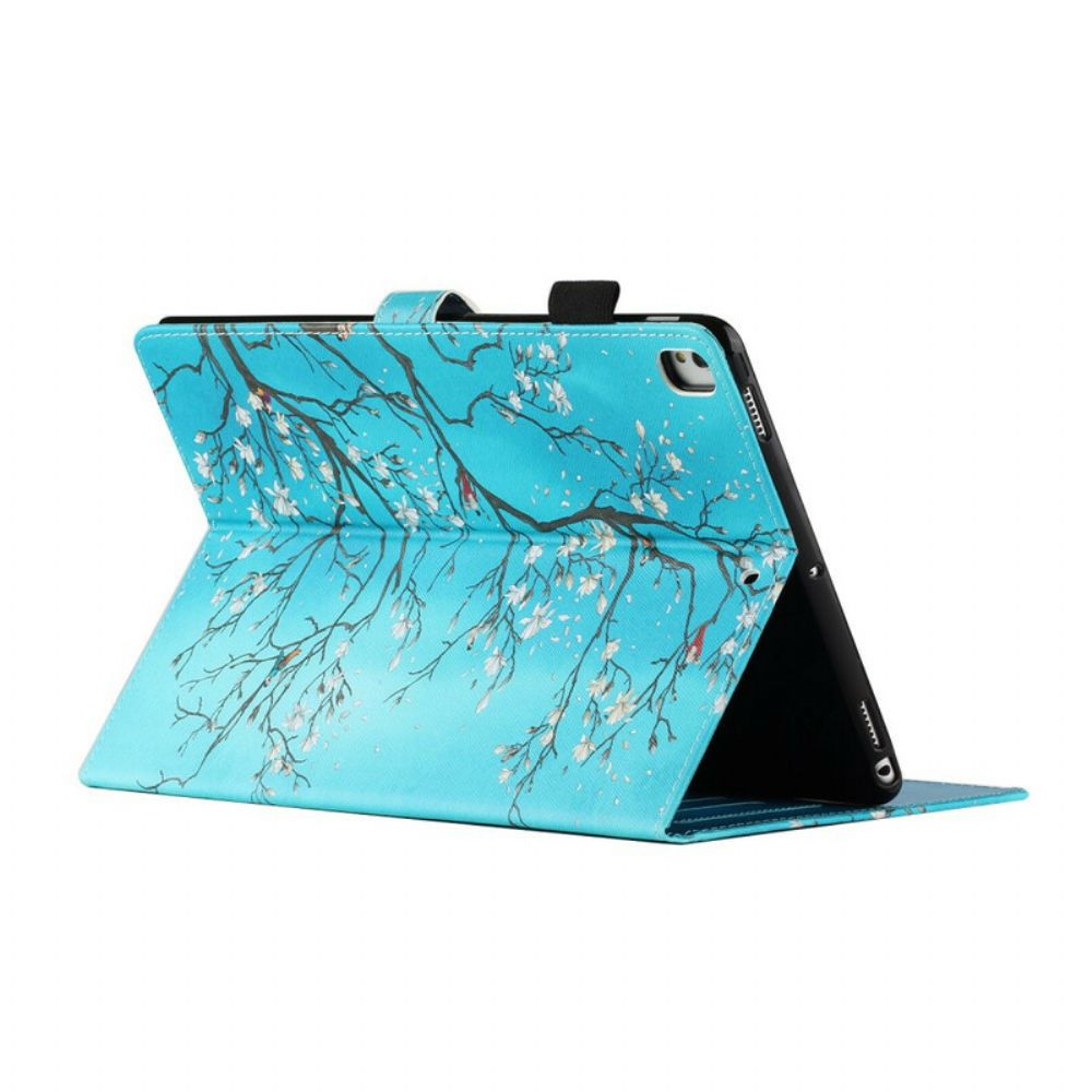 Leren Hoesje voor iPad 10.2" (2020) (2019) / Air 10.5" / Pro 10.5" Bloeiende Takken