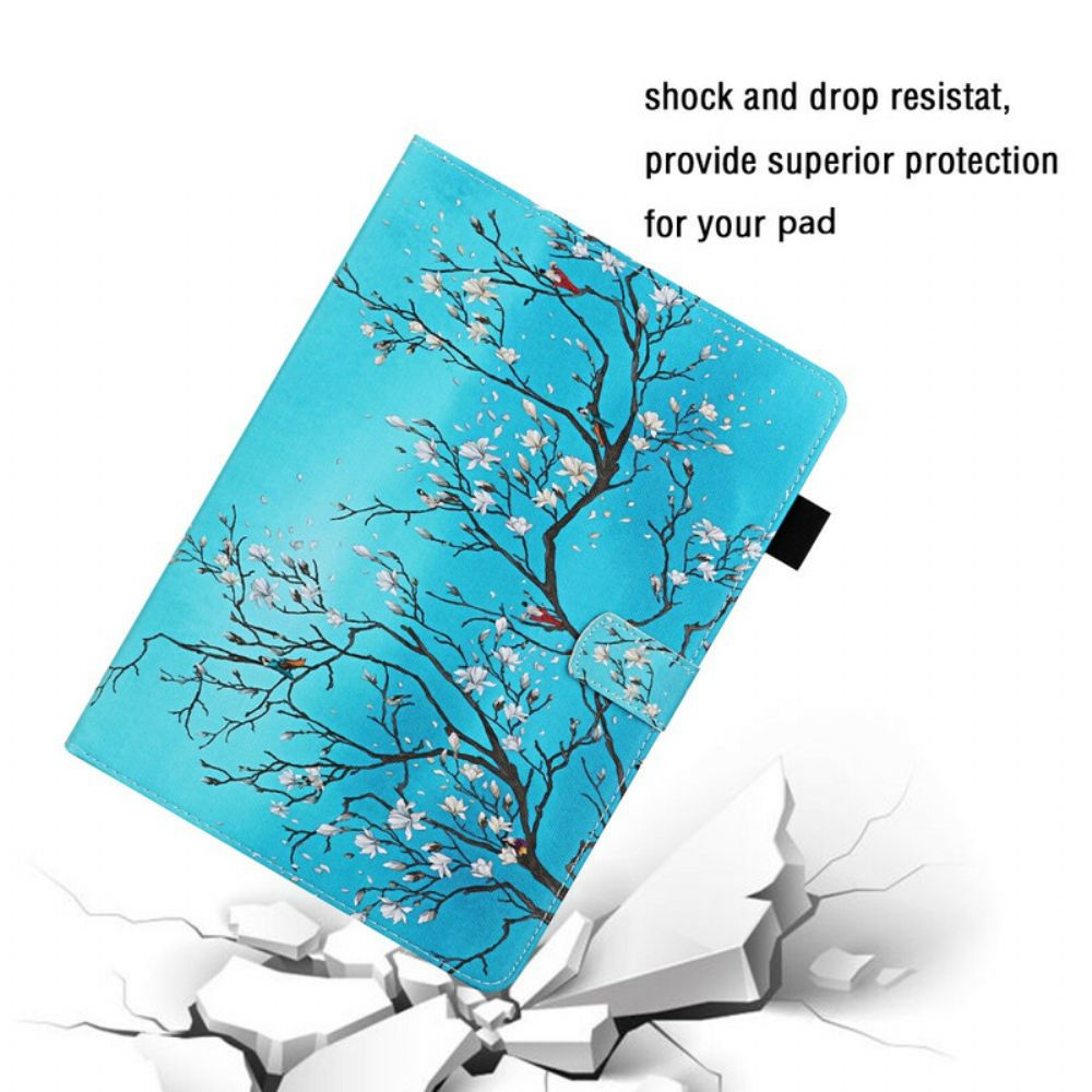 Leren Hoesje voor iPad 10.2" (2020) (2019) / Air 10.5" / Pro 10.5" Bloeiende Takken