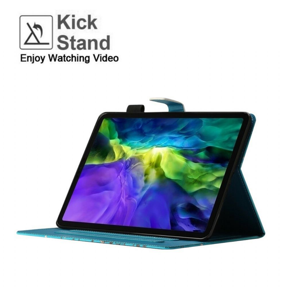Leren Hoesje voor iPad 10.2" (2020) (2019) / Air 10.5" / Pro 10.5" Bloeiende Takken