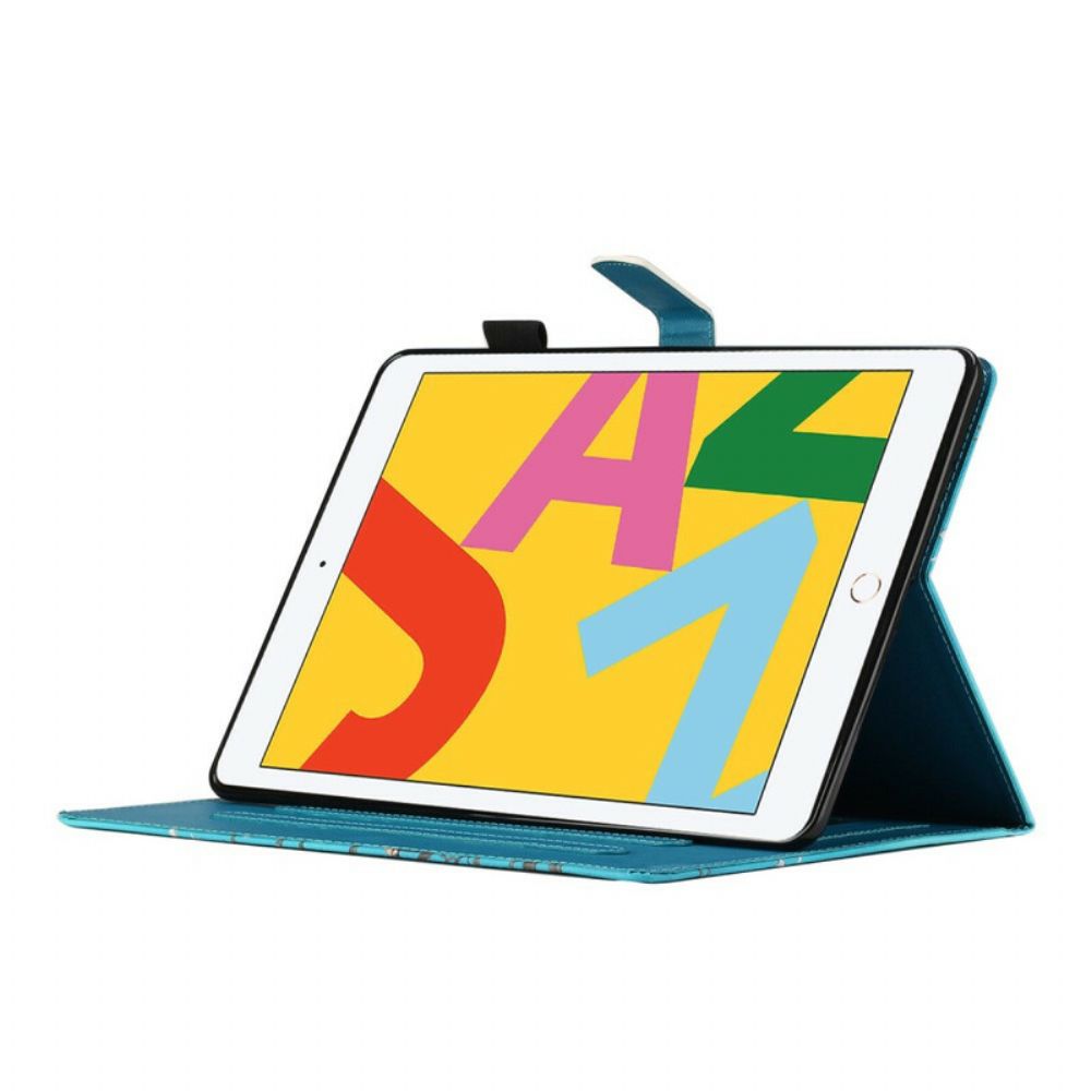 Leren Hoesje voor iPad 10.2" (2020) (2019) / Air 10.5" / Pro 10.5" Bloeiende Takken