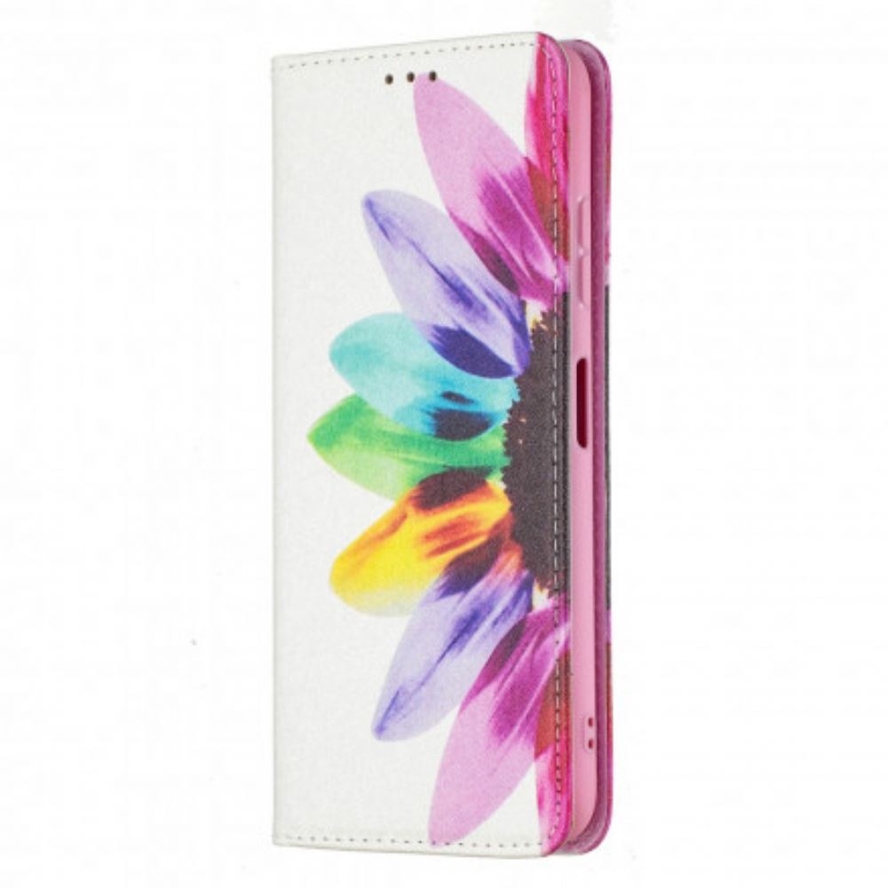Bescherming Hoesje voor Samsung Galaxy A22 5G Folio-hoesje Aquarel Bloem