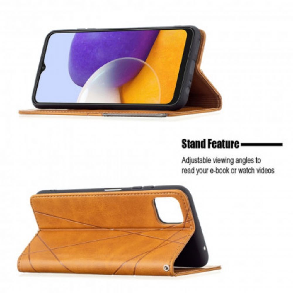 Bescherming Hoesje voor Samsung Galaxy A22 5G Folio-hoesje Artiestenstijl