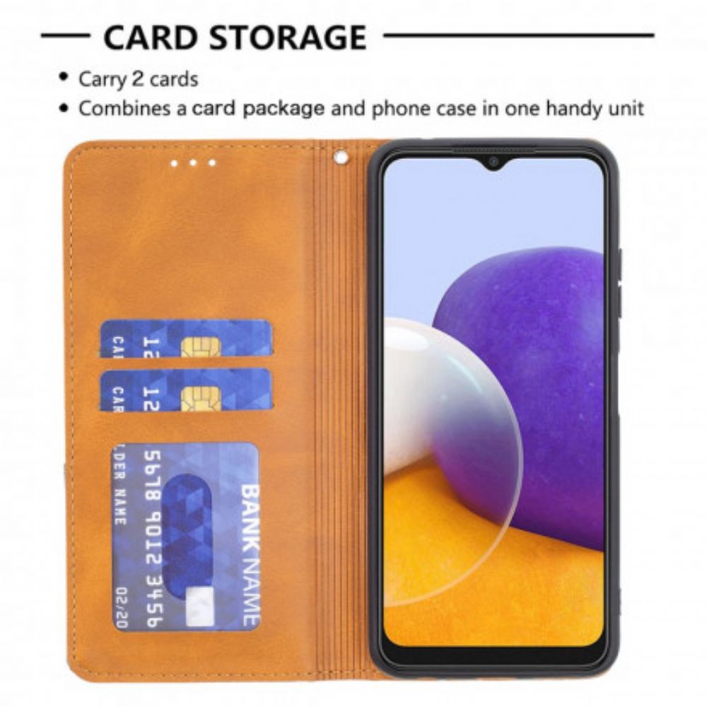 Bescherming Hoesje voor Samsung Galaxy A22 5G Folio-hoesje Artiestenstijl