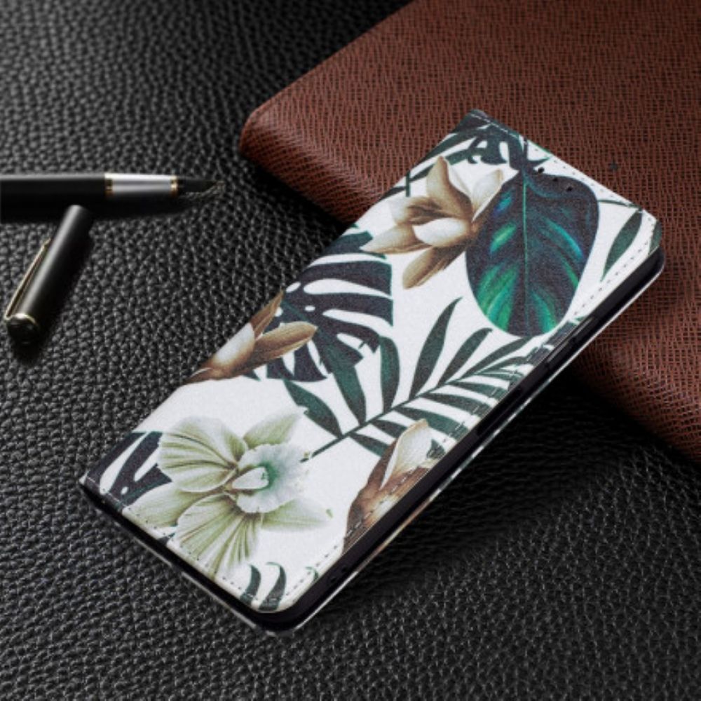 Bescherming Hoesje voor Samsung Galaxy A22 5G Folio-hoesje Bladeren