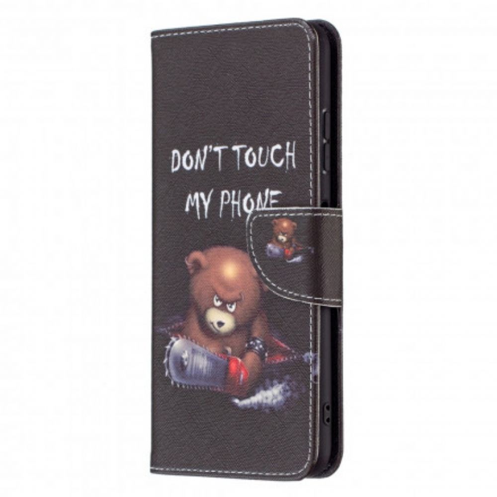 Bescherming Hoesje voor Samsung Galaxy A22 5G Folio-hoesje Gevaarlijke Beer