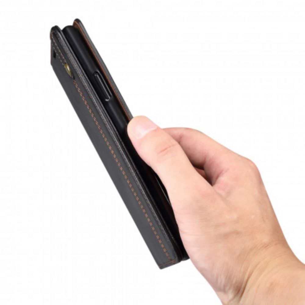 Bescherming Hoesje voor Samsung Galaxy A22 5G Folio-hoesje Gewaxt Kunstleer