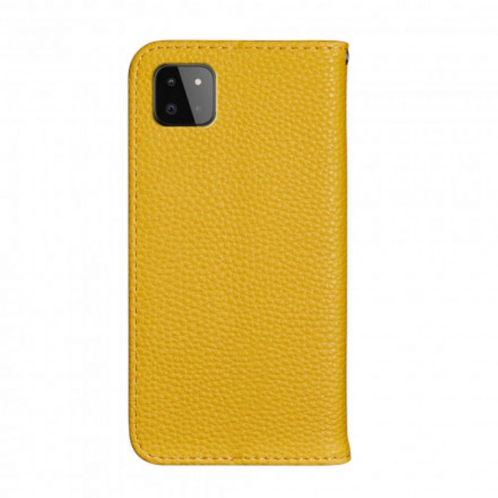 Bescherming Hoesje voor Samsung Galaxy A22 5G Folio-hoesje Ultra Chique Litchi Kunstleer