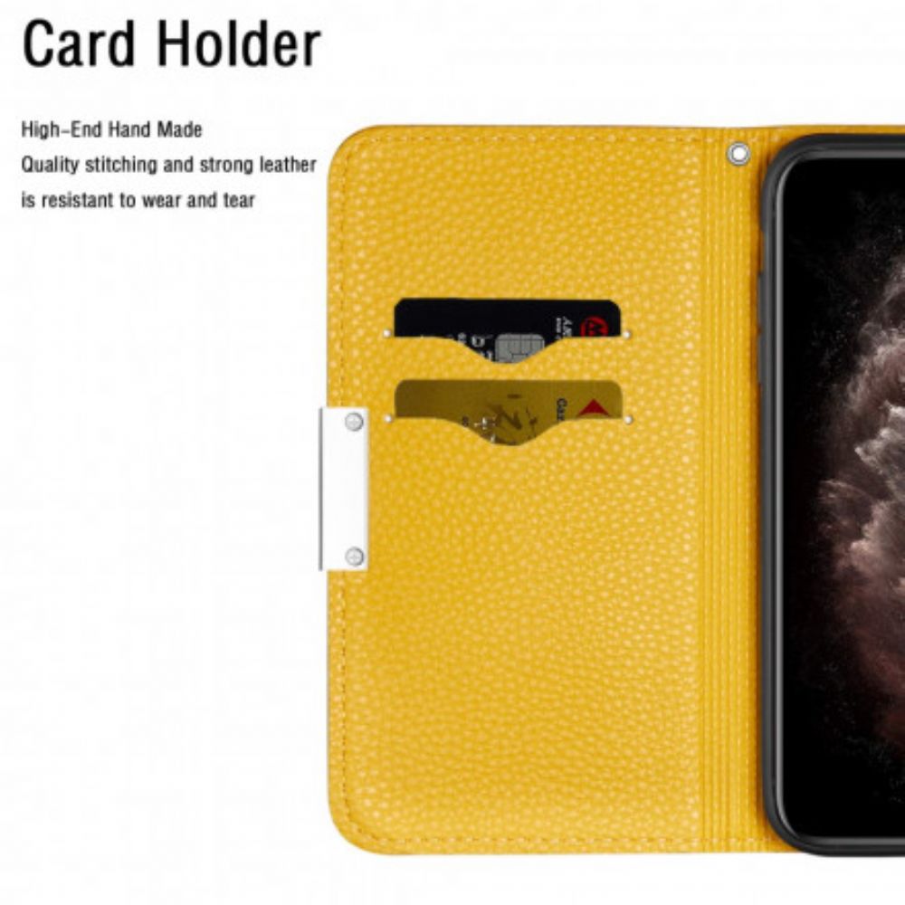 Bescherming Hoesje voor Samsung Galaxy A22 5G Folio-hoesje Ultra Chique Litchi Kunstleer