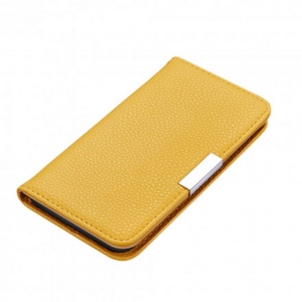 Bescherming Hoesje voor Samsung Galaxy A22 5G Folio-hoesje Ultra Chique Litchi Kunstleer