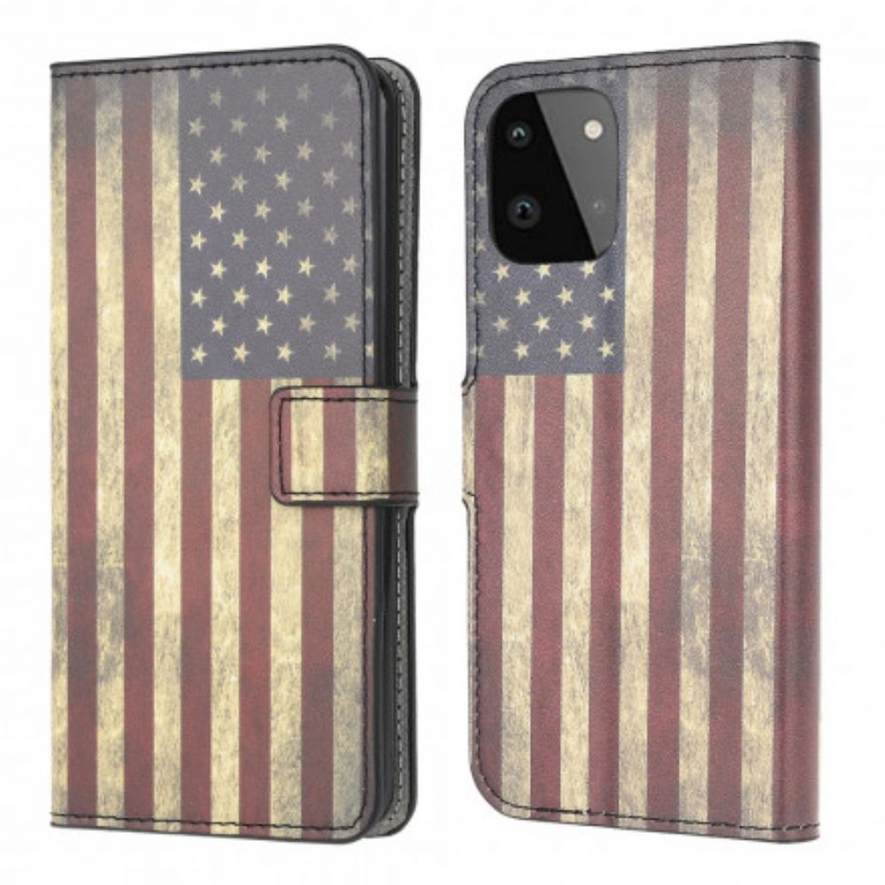 Flip Case voor Samsung Galaxy A22 5G Amerikaanse Vlag