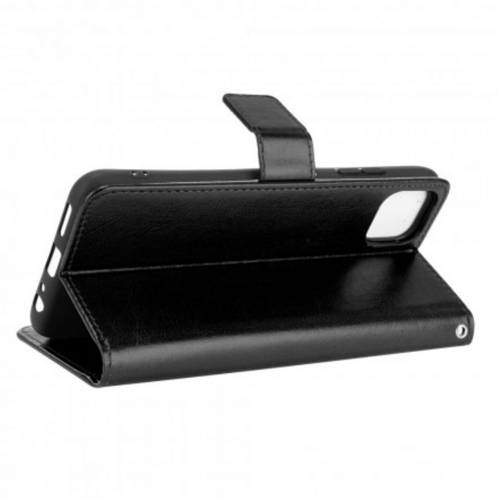 Flip Case voor Samsung Galaxy A22 5G Flitsachtig Kunstleer
