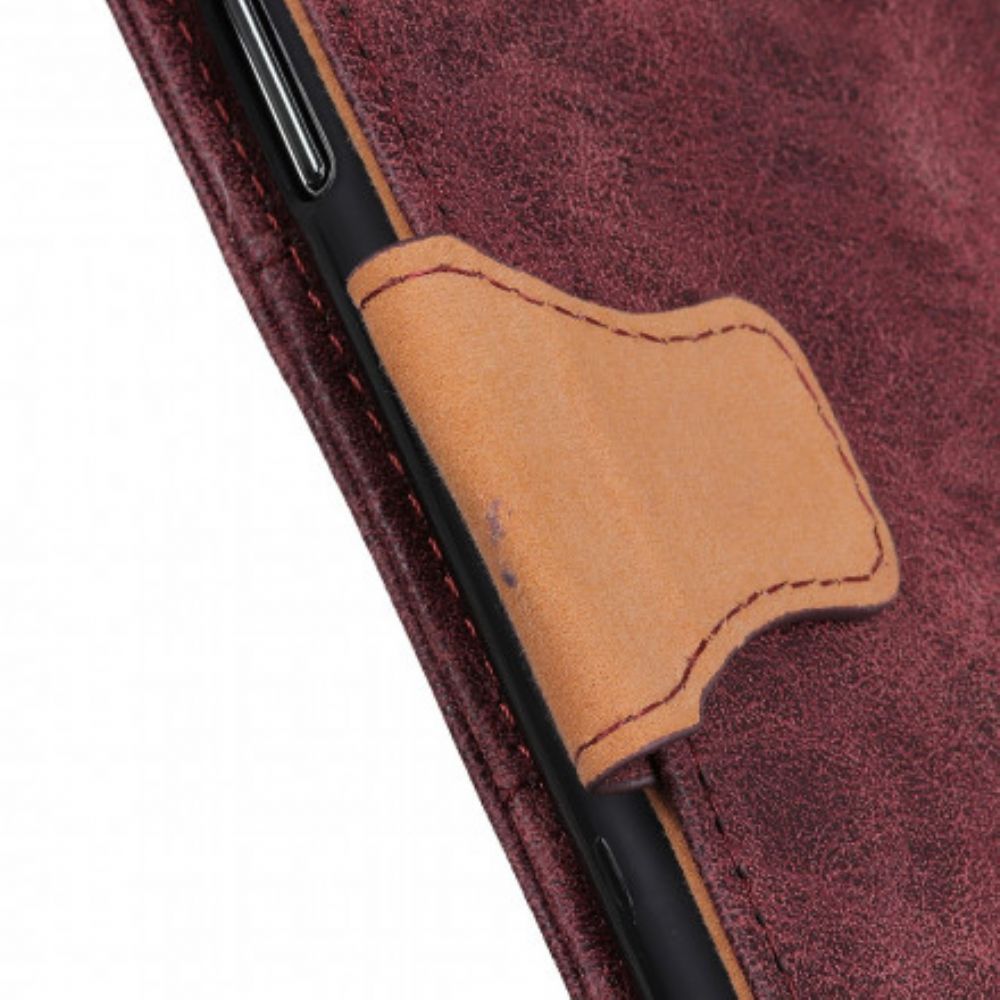 Folio-hoesje voor Samsung Galaxy A22 5G Vintage Splitleer