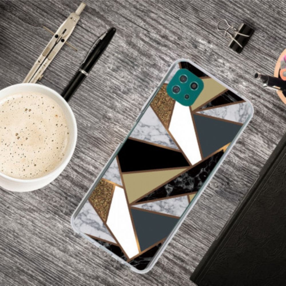 Hoesje voor Samsung Galaxy A22 5G Geometrisch Marmer