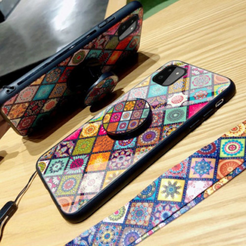 Hoesje voor Samsung Galaxy A22 5G Magnetische Patchwork Houder